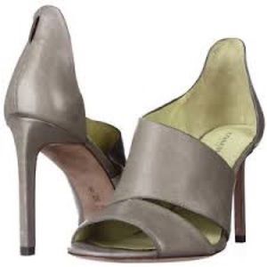 Coach Manhattan leather open toe high heels